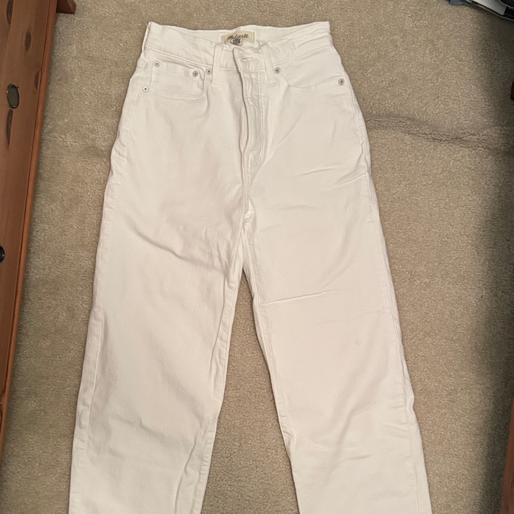 Madewell Women's Straight Leg White Jeans